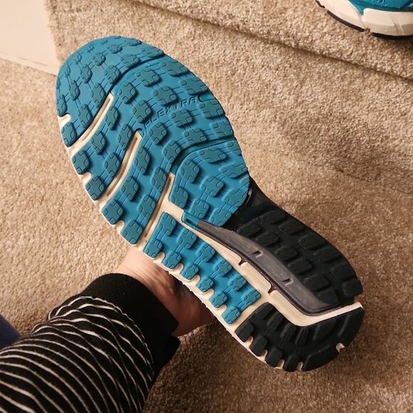 Brooks Ariel 16 Running Shoes Sneakers Gray & Turquoise Blue Women's Size 10 - Picture 10 of 11